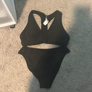 Cupshe Black Swimwear in Frosted Pouch